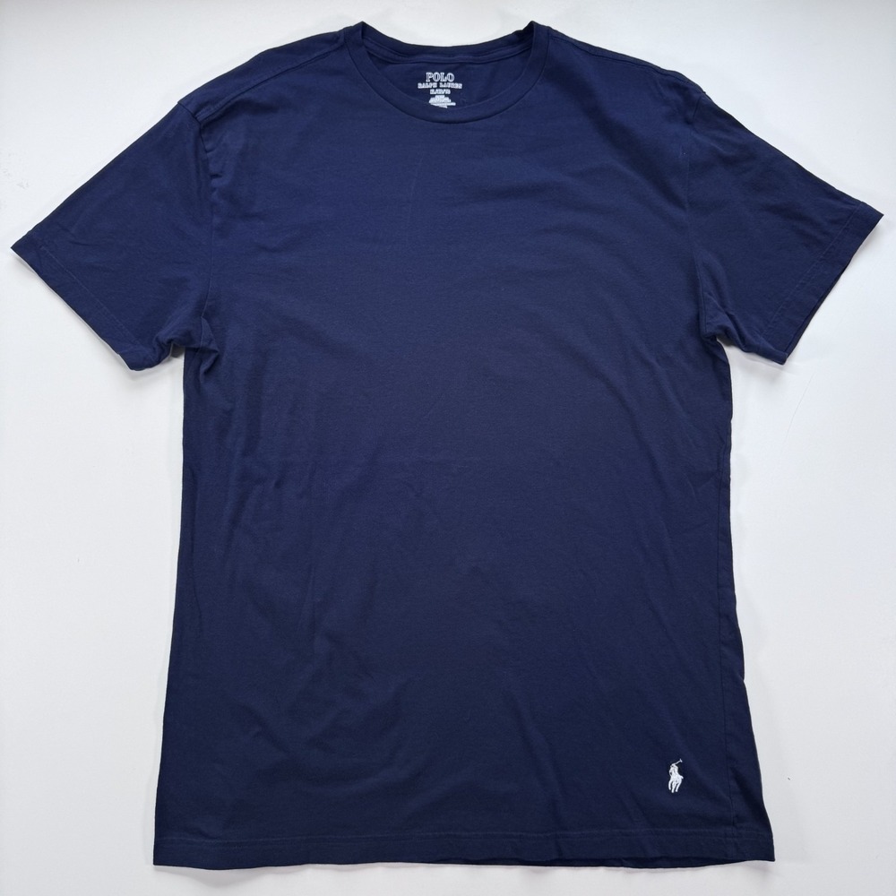 POLO RALPH LAUREN Crewneck Short Sleeve T Shirt Slim Fit Cotton Mens XL Blue